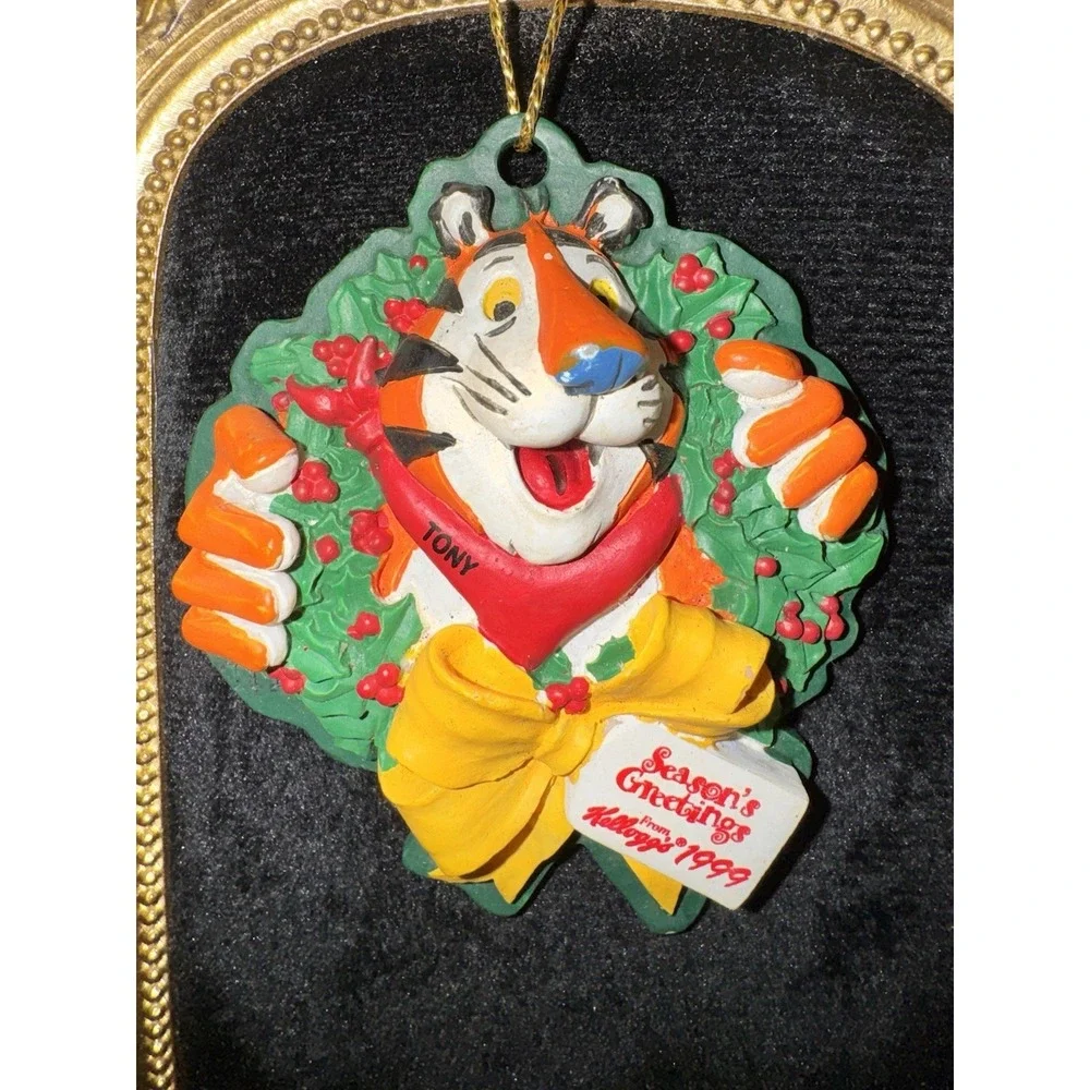 Kellogg's Tony the Tiger Christmas Ornament 1999 Holiday Cereal Mascot Decor
